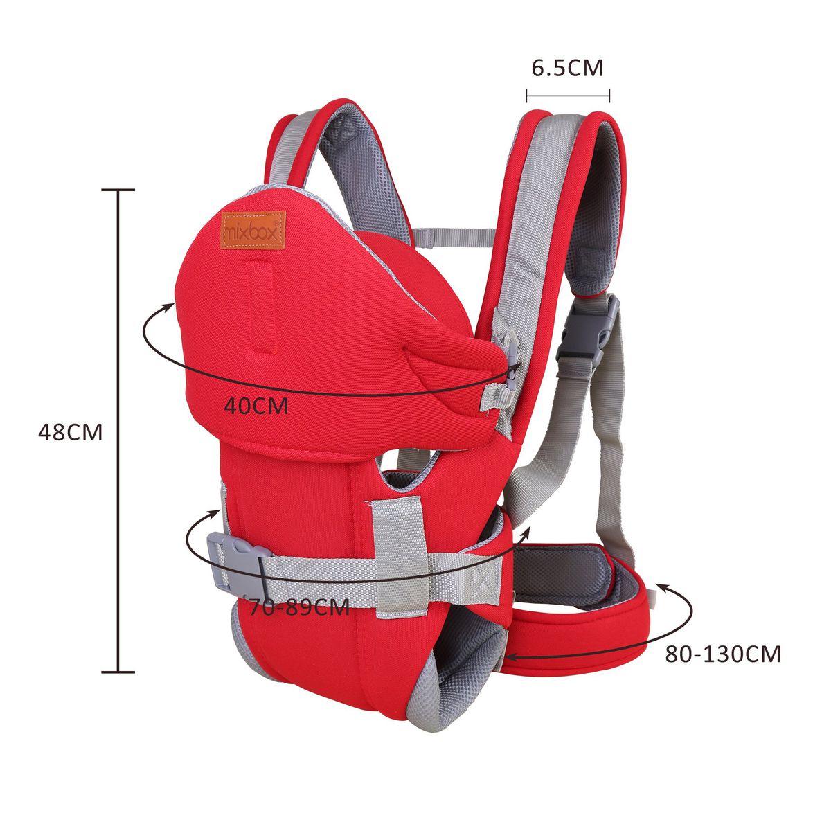 Multifunctional & Comfortable Baby Carrier - Red_4