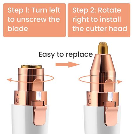 2 in 1 Rose Gold Eyebrow Trimmer and Shaver_3
