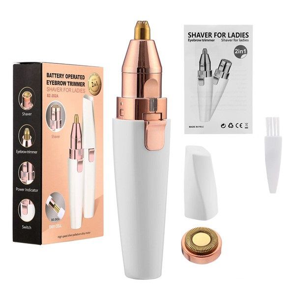 2 in 1 Rose Gold Eyebrow Trimmer and Shaver_4