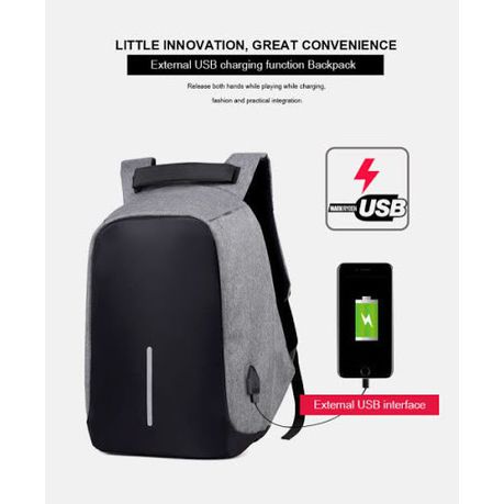 Anti-theft Travel Backpack Laptop School Bag with USB Charging Port_3